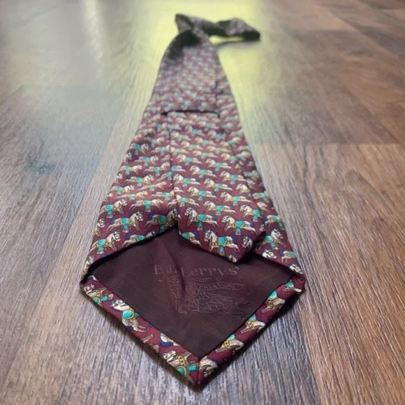 Burberry Classic “Playful Ponies” Silk Tie